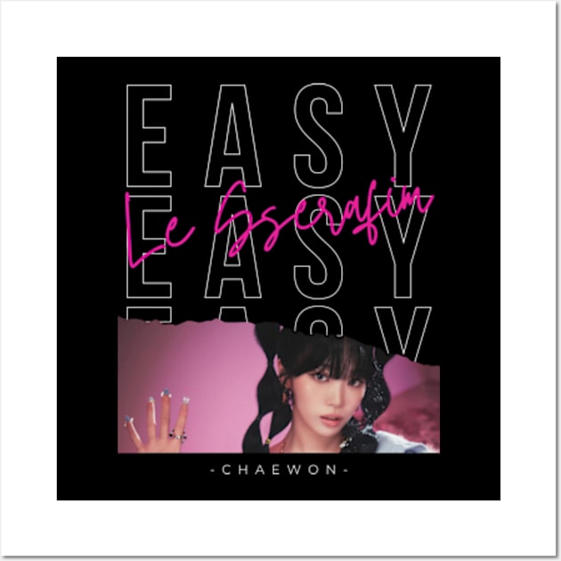 Chaewon Easy Le Sserafim Wall Art by wennstore